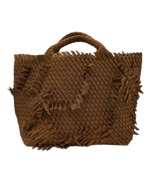 NAGHEDI（ナゲディ）NAGHEDI (ナゲディ) St. Barths Medium Tote Fray イントレチャート トート ブラウンの古着・服飾アイテム