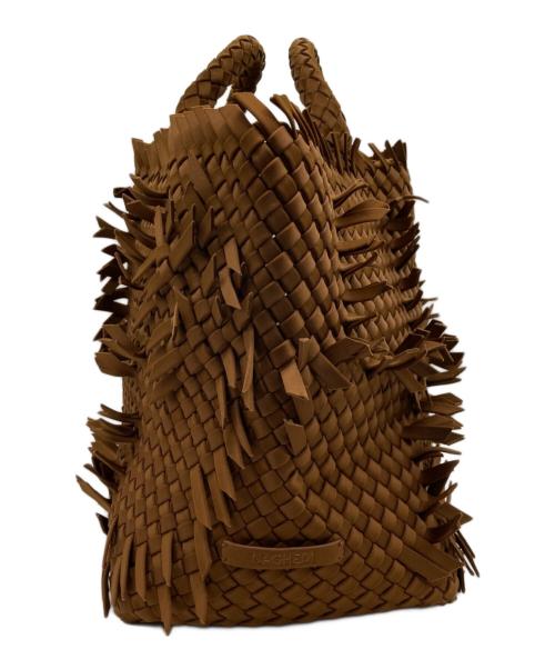NAGHEDI（ナゲディ）NAGHEDI (ナゲディ) St. Barths Medium Tote Fray イントレチャート トート ブラウンの古着・服飾アイテム