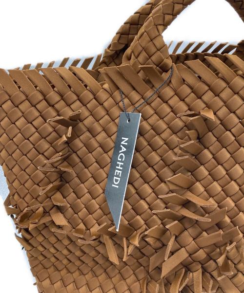 NAGHEDI（ナゲディ）NAGHEDI (ナゲディ) St. Barths Medium Tote Fray イントレチャート トート ブラウンの古着・服飾アイテム