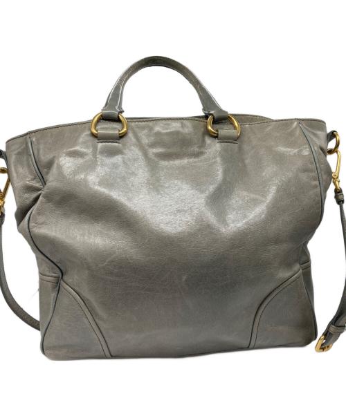 PRADA（プラダ）PRADA (プラダ) トートバッグ/2WAYトートバッグ/VITELLO SHINE グレーの古着・服飾アイテム