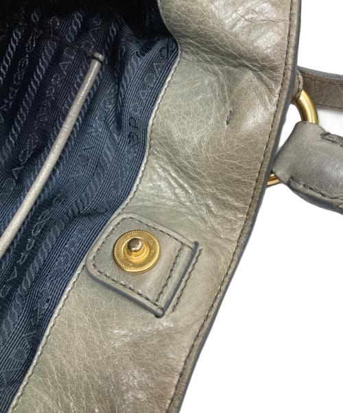 PRADA（プラダ）PRADA (プラダ) トートバッグ/2WAYトートバッグ/VITELLO SHINE グレーの古着・服飾アイテム