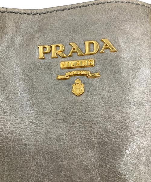 PRADA（プラダ）PRADA (プラダ) トートバッグ/2WAYトートバッグ/VITELLO SHINE グレーの古着・服飾アイテム