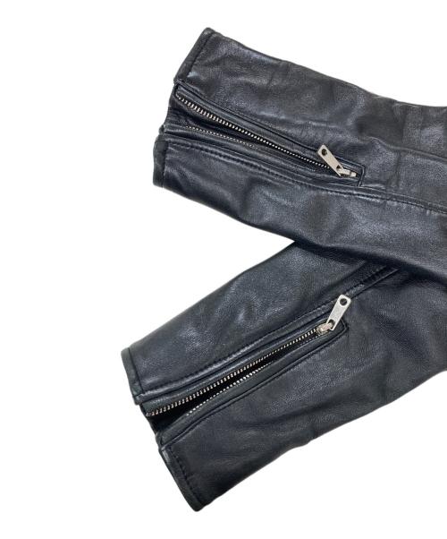 UNITED TOKYO（ユナイテッドトーキョー）UNITED TOKYO (ユナイテッドトーキョー) ラムレザーハイネックフードブルゾン ブラック サイズ:SIZE2の古着・服飾アイテム