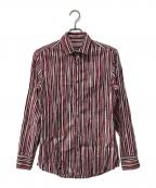 GUCCIグッチ）の古着「ストライプシャツ」｜レッド