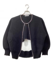 ALEXANDER WANG（アレキサンダー・ワン）の古着「ウールカシミヤチェーンディティールニットカーディガン」｜ブラック