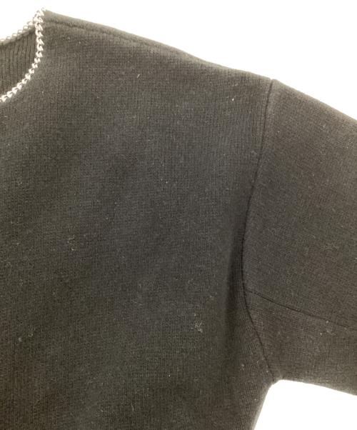 ALEXANDER WANG（アレキサンダー・ワン）ALEXANDER WANG (アレキサンダー・ワン) ウールカシミヤチェーンディティールニットカーディガン ブラック サイズ:XSの古着・服飾アイテム