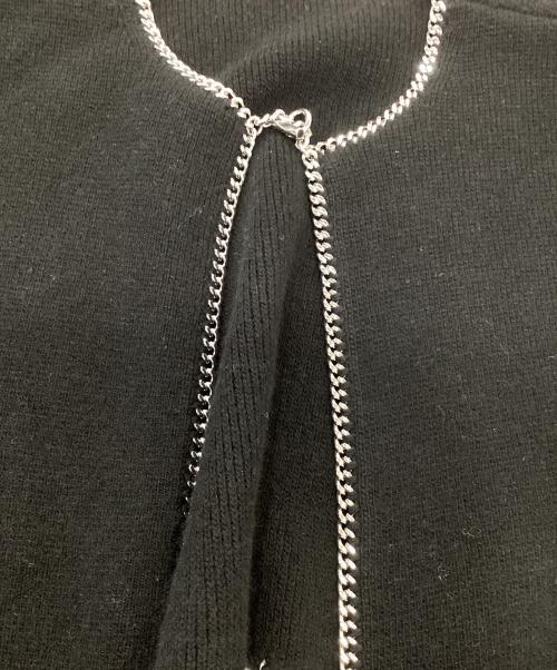 ALEXANDER WANG（アレキサンダー・ワン）ALEXANDER WANG (アレキサンダー・ワン) ウールカシミヤチェーンディティールニットカーディガン ブラック サイズ:XSの古着・服飾アイテム
