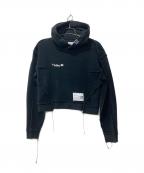 MIHARA YASUHIROミハラヤスヒロ）の古着「インサイドアウトフーディーパーカー/SWEAT INSIDE OUT HOODIE」｜ブラック