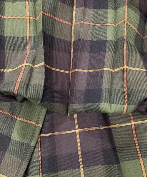 O'NEIL OF DUBLIN（オニール オブ ダブリン）O'NEIL OF DUBLIN (オニール オブ ダブリン) ウールチェックラップスカート ブラウン×グリーン サイズ:40の古着・服飾アイテム