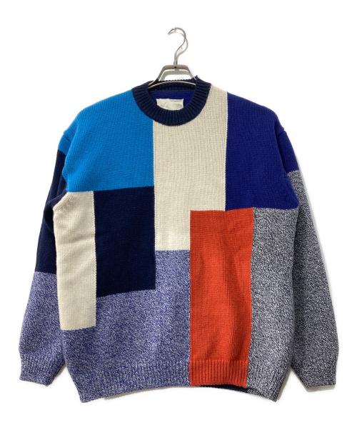 STUDIO NICHOLSON（スタジオ ニコルソン）STUDIO NICHOLSON (スタジオ ニコルソン) ZARA (ザラ) カラーブロックニット マルチカラー サイズ:Mの古着・服飾アイテム
