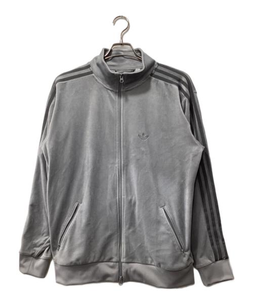 adidas（アディダス）adidas (アディダス) ベロア トラックジャケット グレー サイズ:Sの古着・服飾アイテム