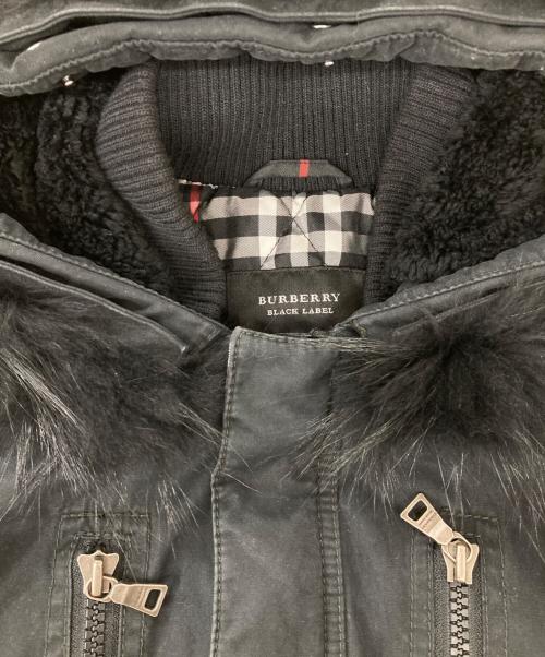 BURBERRY BLACK LABEL（バーバリーブラックレーベル）BURBERRY BLACK LABEL (バーバリーブラックレーベル) ファー付きジャケット ブラック サイズ:Lの古着・服飾アイテム