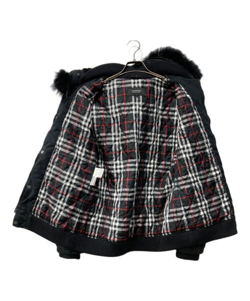 BURBERRY BLACK LABEL（バーバリーブラックレーベル）BURBERRY BLACK LABEL (バーバリーブラックレーベル) ファー付きジャケット ブラック サイズ:Lの古着・服飾アイテム