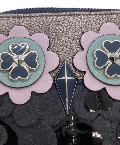 Kate Spade（ケイトスペード）Kate Spade (ケイトスペード) フクロウモチーフミニポーチ ネイビーの古着・服飾アイテム
