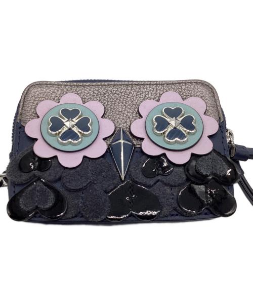 Kate Spade（ケイトスペード）Kate Spade (ケイトスペード) フクロウモチーフミニポーチ ネイビーの古着・服飾アイテム