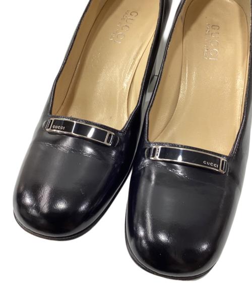GUCCI（グッチ）GUCCI (グッチ) ヒールパンプス ブラック サイズ:38の古着・服飾アイテム