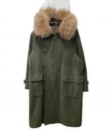 Hysteric Glamour（ヒステリックグラマー）の古着「フーデッドコート / ラクーンファー付モッズコート」｜グリーン