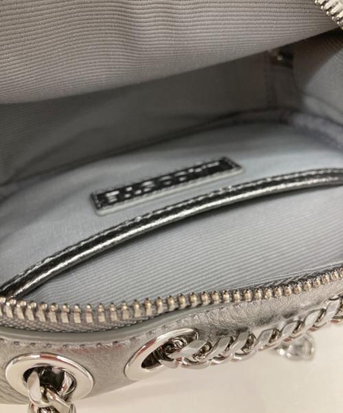 LACOSTE（ラコステ）LACOSTE (ラコステ) ショルダーバッグ/オリジンクロコ トップグレインレザースクエアショルダーバッグ シルバーの古着・服飾アイテム