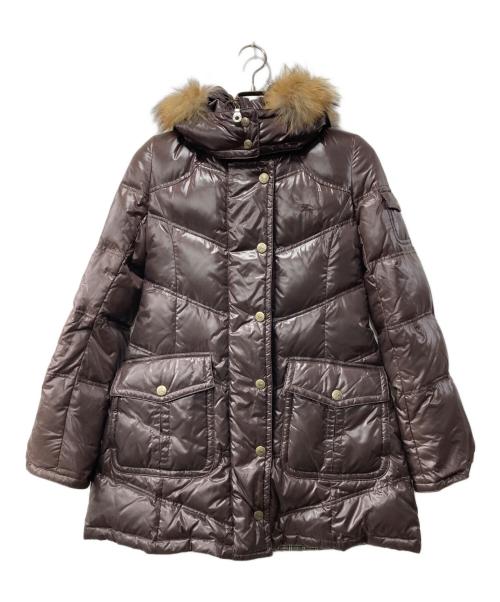 BURBERRY BLUE LABEL（バーバリー ブルー レーベル）BURBERRY BLUE LABEL (バーバリー ブルー レーベル) ダウンコート ブラウン サイズ:38の古着・服飾アイテム