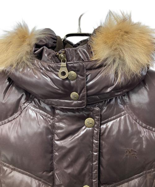 BURBERRY BLUE LABEL（バーバリー ブルー レーベル）BURBERRY BLUE LABEL (バーバリー ブルー レーベル) ダウンコート ブラウン サイズ:38の古着・服飾アイテム