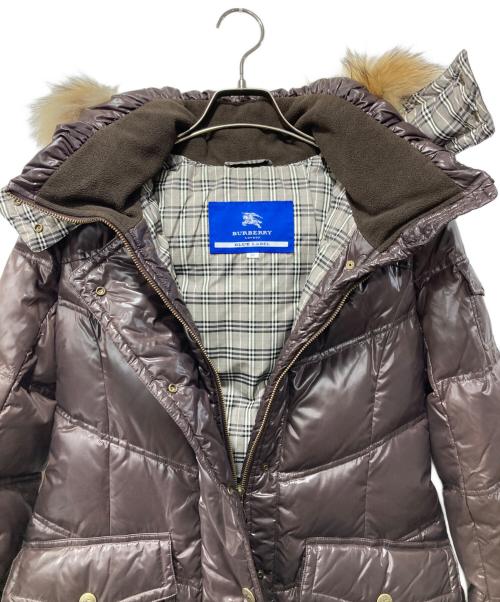 BURBERRY BLUE LABEL（バーバリー ブルー レーベル）BURBERRY BLUE LABEL (バーバリー ブルー レーベル) ダウンコート ブラウン サイズ:38の古着・服飾アイテム