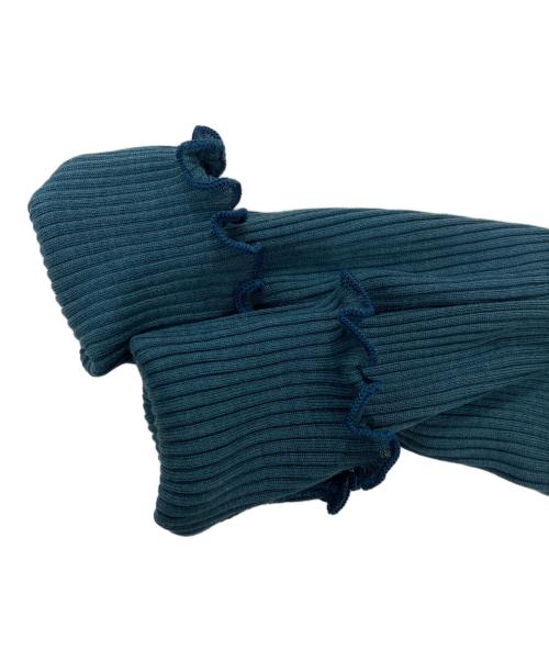 hakuji（ハクジ）hakuji (ハクジ) Wool rib H/N PO/ウールリブハイネックプルオーバー グリーン サイズ:Fの古着・服飾アイテム