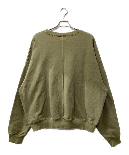 wenzday（ウェンズデイ）wenzday (ウェンズデイ) CREW NECK SWEAT SHIRT/スウェット オリーブ サイズ:表記なしの古着・服飾アイテム