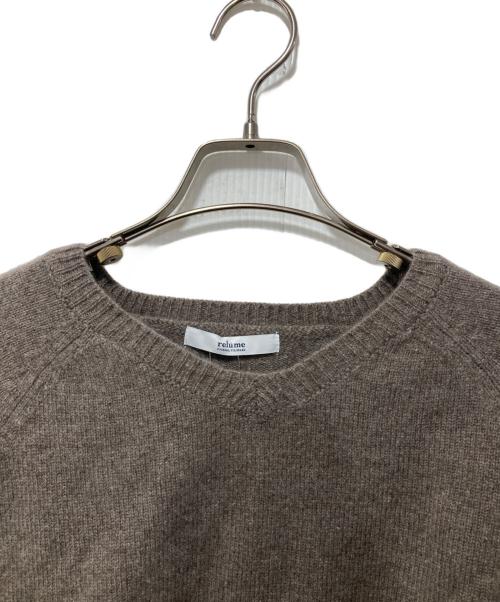 JOURNAL STANDARD relume（ジャーナルスタンダード レリューム）JOURNAL STANDARD relume (ジャーナルスタンダード レリューム) ウールカシミヤVネックプルオーバー ブラウン サイズ:F 未使用品の古着・服飾アイテム
