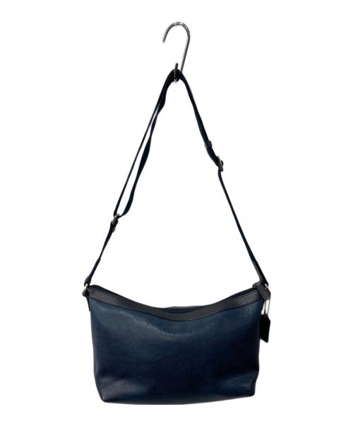 COACH（コーチ）COACH (コーチ) レザーショルダーバッグ ネイビーの古着・服飾アイテム