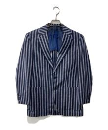 BEAMS F（ビームスエフ）の古着「DI PRAY シルクリネン ストライプ ジャケット」｜ブルー