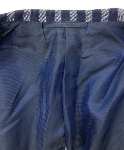 BEAMS F（ビームスエフ）BEAMS F (ビームスエフ) DI PRAY シルクリネン ストライプ ジャケット ブルー サイズ:SIZE44の古着・服飾アイテム