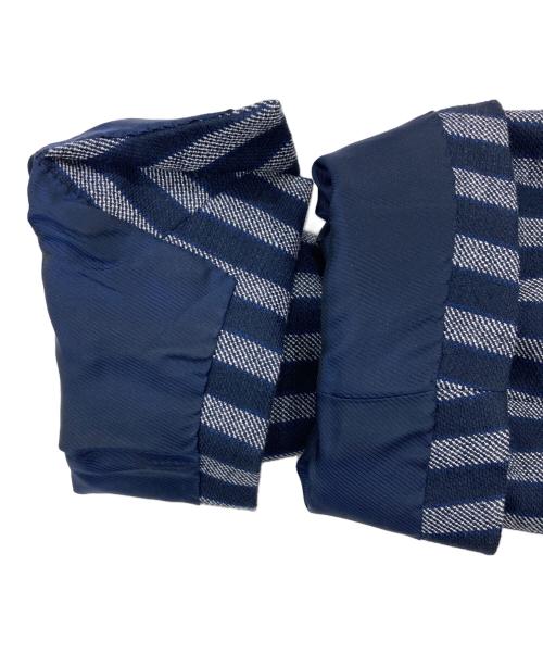 BEAMS F（ビームスエフ）BEAMS F (ビームスエフ) DI PRAY シルクリネン ストライプ ジャケット ブルー サイズ:SIZE44の古着・服飾アイテム