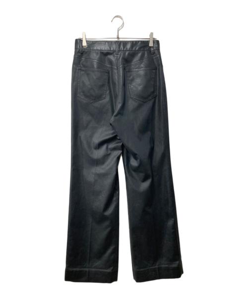 JOHN LAWRENCE SULLIVAN（ジョン ローレンス サリバン）JOHN LAWRENCE SULLIVAN (ジョン ローレンス サリバン) フェイクレザーパンツ/GRADATION FLOC PRINTED DENIM 5POCKET ブラック サイズ:42の古着・服飾アイテム