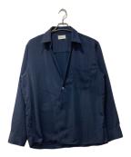 kooiコーイ）の古着「ONE BUTTON SHIRT -WASHABLE WOOL-」｜ネイビー