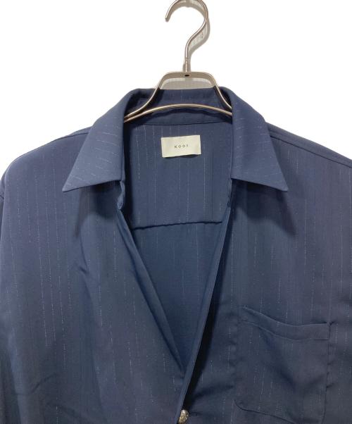 kooi（コーイ）KOOI (コーイ) ONE BUTTON SHIRT -WASHABLE WOOL- ネイビー サイズ:2の古着・服飾アイテム