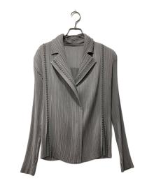 ISSEY MIYAKE FETE（イッセイ ミヤケ フェット）の古着「プリーツジャケット」｜グレー