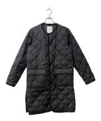 ）の古着「ノーカラーキルティングコート」｜ブラック