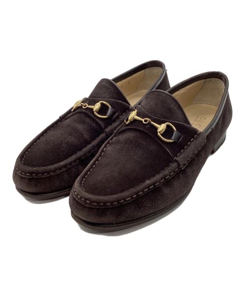 GUCCI（グッチ）GUCCI (グッチ) スウェードビットローファー ブラウン サイズ:SIZE37Ｃの古着・服飾アイテム