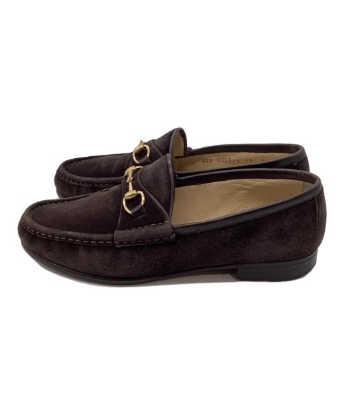 GUCCI（グッチ）GUCCI (グッチ) スウェードビットローファー ブラウン サイズ:SIZE37Ｃの古着・服飾アイテム