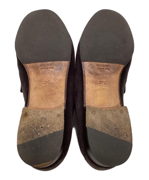 GUCCI（グッチ）GUCCI (グッチ) スウェードビットローファー ブラウン サイズ:SIZE37Ｃの古着・服飾アイテム