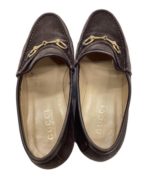 GUCCI（グッチ）GUCCI (グッチ) スウェードビットローファー ブラウン サイズ:SIZE37Ｃの古着・服飾アイテム