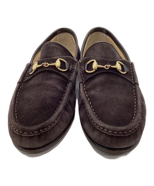 GUCCI（グッチ）GUCCI (グッチ) スウェードビットローファー ブラウン サイズ:SIZE37Ｃの古着・服飾アイテム