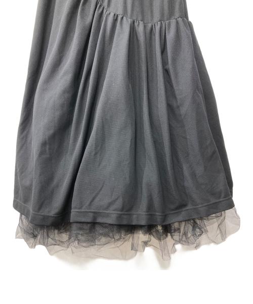 COMME des GARCONS（コムデギャルソン）COMME des GARCONS (コムデギャルソン) ノースリーブチュール ロングワンピース ブラック サイズ:XSの古着・服飾アイテム