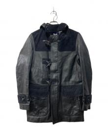 COMME des GARCONS JUNYA WATANABE MAN（コム デ ギャルソン ジュンヤ ワタナベ マン）の古着「レザーダッフルコート」｜ブラック