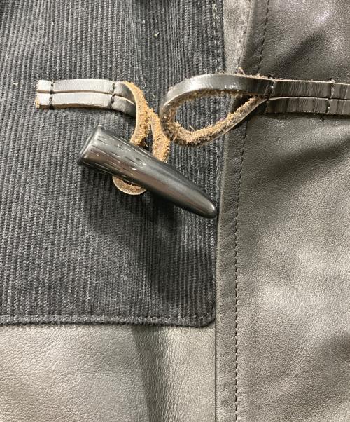 COMME des GARCONS JUNYA WATANABE MAN（コム デ ギャルソン ジュンヤ ワタナベ マン）COMME des GARCONS JUNYA WATANABE MAN (コム デ ギャルソン ジュンヤ ワタナベ マン) レザーダッフルコート ブラック サイズ:Sの古着・服飾アイテム