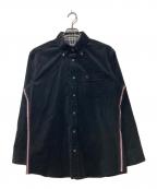 BURBERRY BLACK LABELバーバリーブラックレーベル）の古着「コーデュロイシャツ」｜ブラック