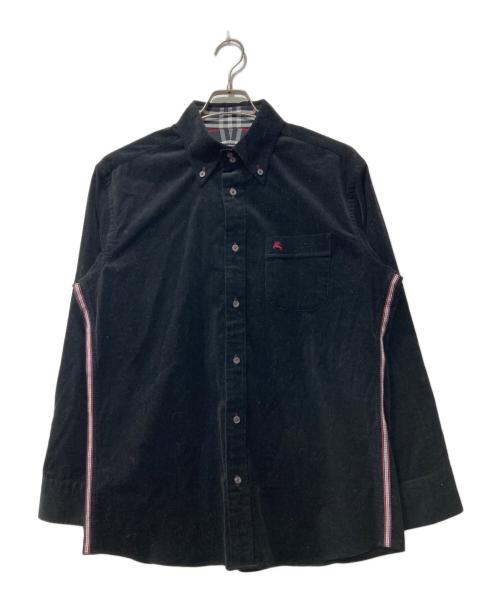 BURBERRY BLACK LABEL（バーバリーブラックレーベル）BURBERRY BLACK LABEL (バーバリーブラックレーベル) コーデュロイシャツ ブラック サイズ:3の古着・服飾アイテム