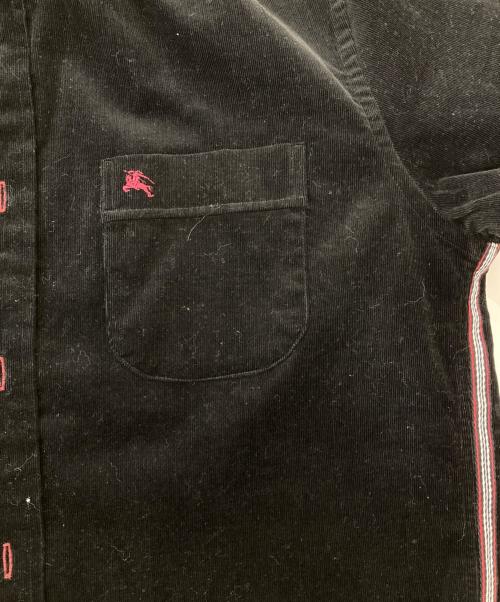 BURBERRY BLACK LABEL（バーバリーブラックレーベル）BURBERRY BLACK LABEL (バーバリーブラックレーベル) コーデュロイシャツ ブラック サイズ:3の古着・服飾アイテム