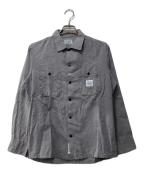 NEIGHBORHOODネイバーフッド）の古着「CLASSIC WORK STRIPE /C-SHIRT.LS」｜グレー