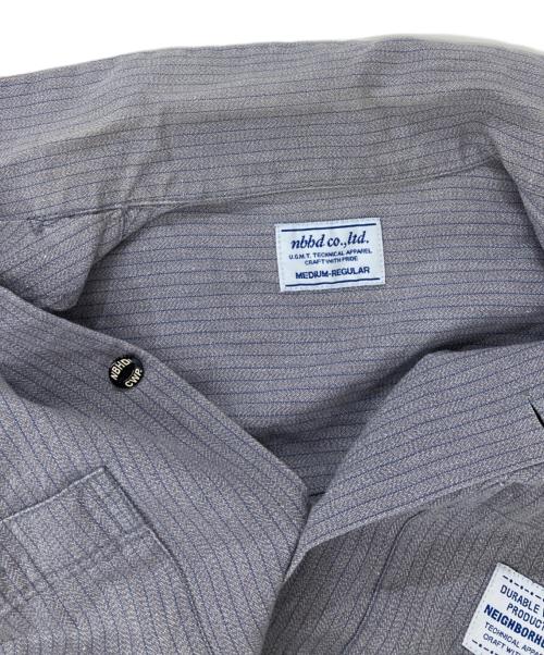 NEIGHBORHOOD（ネイバーフッド）NEIGHBORHOOD (ネイバーフッド) CLASSIC WORK STRIPE /C-SHIRT.LS グレー サイズ:Mの古着・服飾アイテム